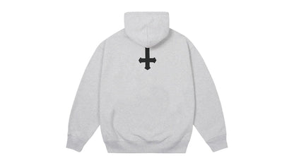 Palace Cross Hood Grey Marl