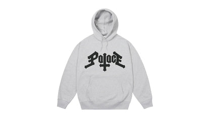 Palace Cross Hood Grey Marl