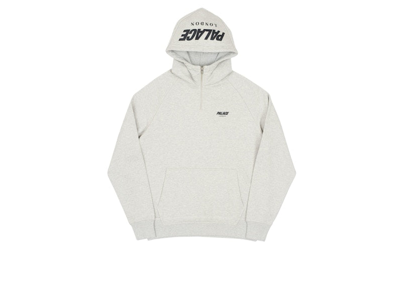 Palace Custom 1/4 Zip Hood Grey Marl