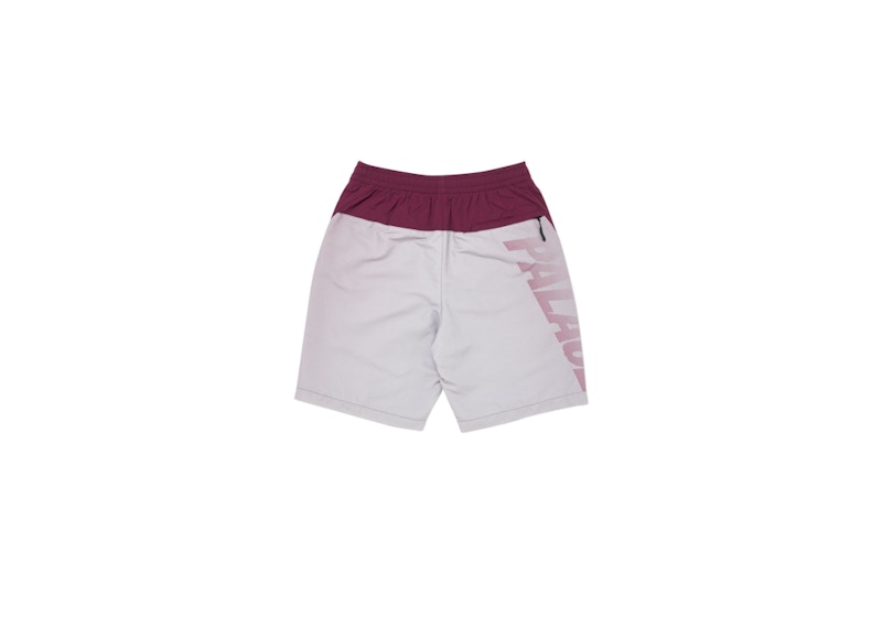 Palace D. Fade Shell Shorts Grey/Burgundy