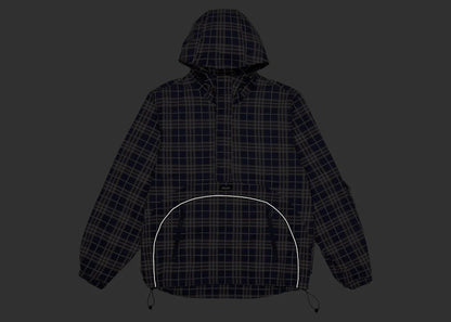 Palace Deflector 1/2 Zip Jacket Navy Check