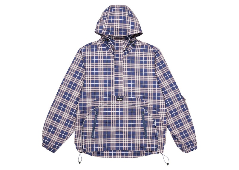 Palace Deflector 1/2 Zip Jacket Navy Check