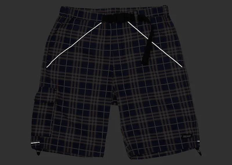 Palace Deflector Shorts Navy Check