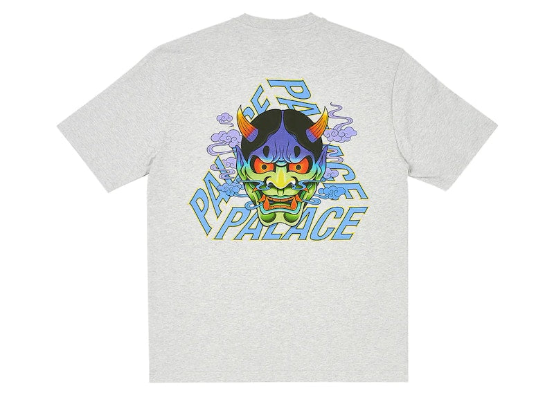 Palace Demon P3 T-Shirt Grey Marl