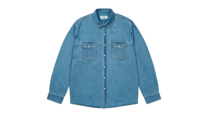 Palace Denim Western Over Shirt Stone Wash