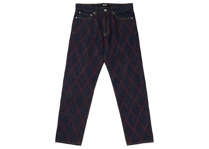 Palace Diamond Stitch Jean Indigo
