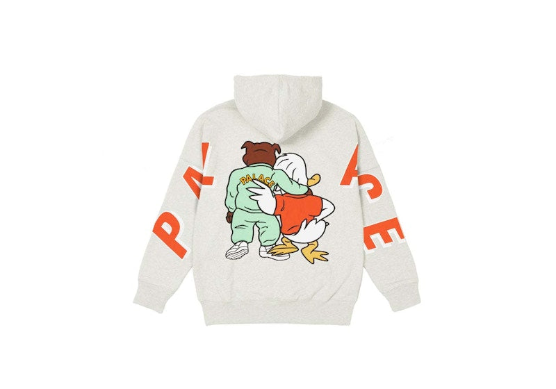 Palace Dog And Duck Drop Shoulder Hood Grey Marl