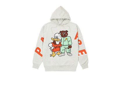 Palace Dog And Duck Drop Shoulder Hood Grey Marl