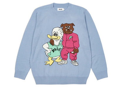 Palace Dog And Duck Knit Blue