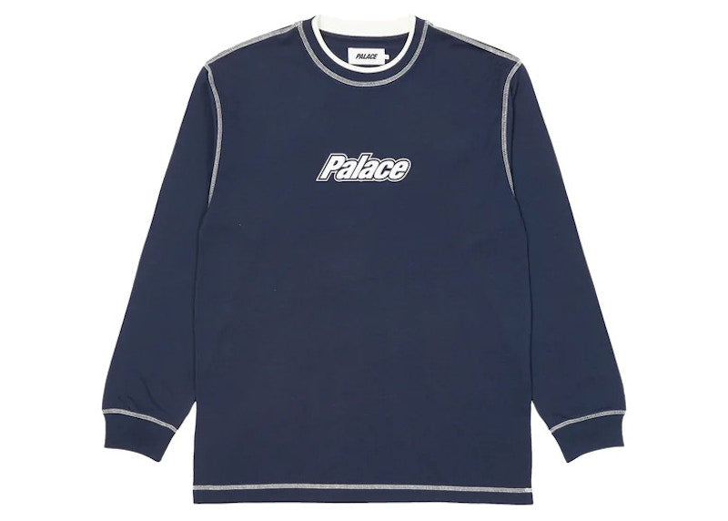 Palace Double Collar Longsleeve Top Navy