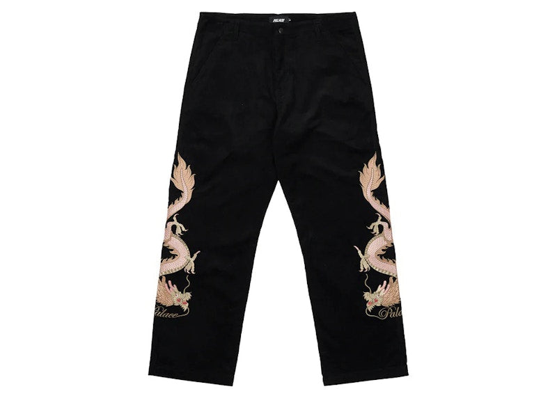 Palace Double Dragon Tour Plain Pant Black
