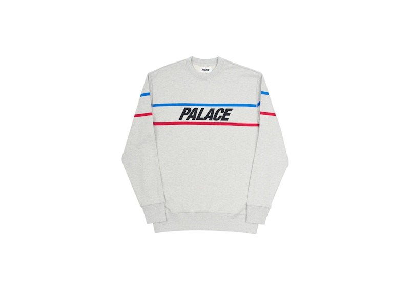 Palace Double Ripe Crew Grey Marl