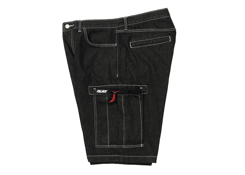Palace Drawcord Pocket Denim Shorts Black