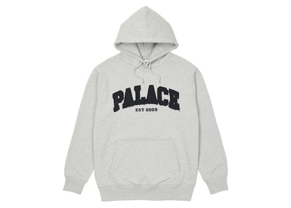 Palace Drop Shoulder Applique Hood Grey Marl