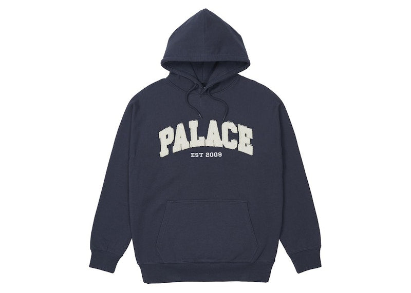 Palace Drop Shoulder Applique Hood Navy