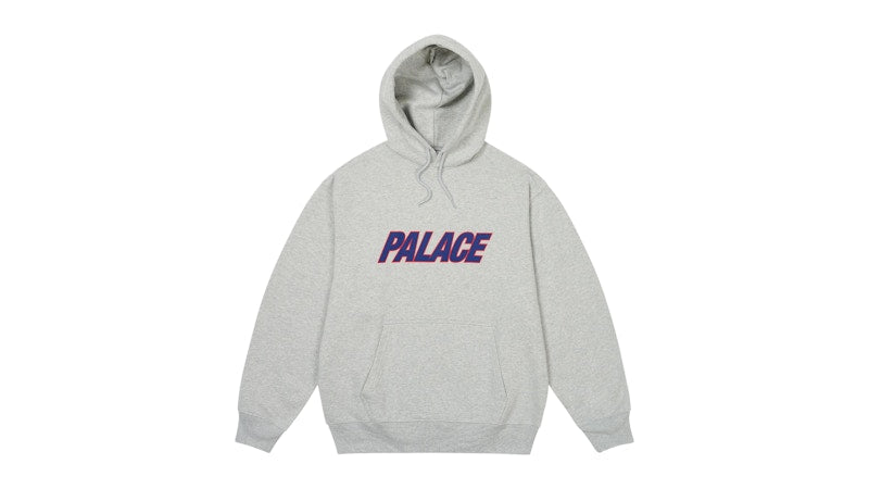 Palace Duo Logo Hood Grey Marl