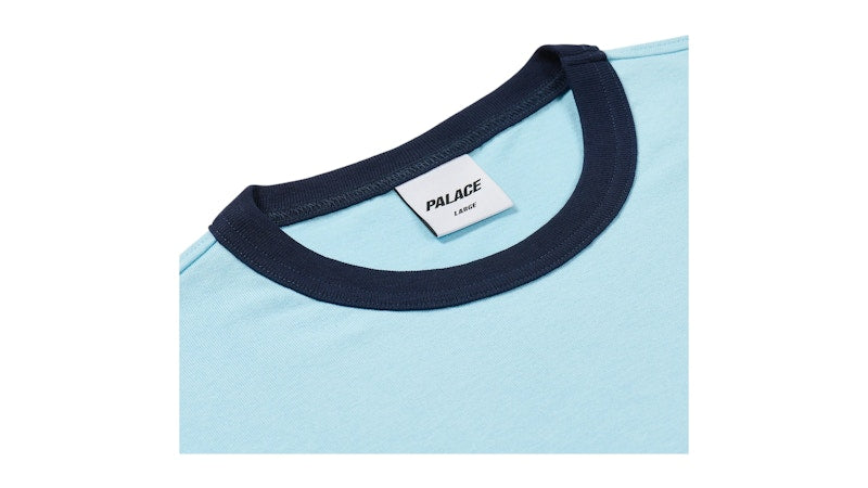 Palace Elipse Ringer T-Shirt Skyline Blue