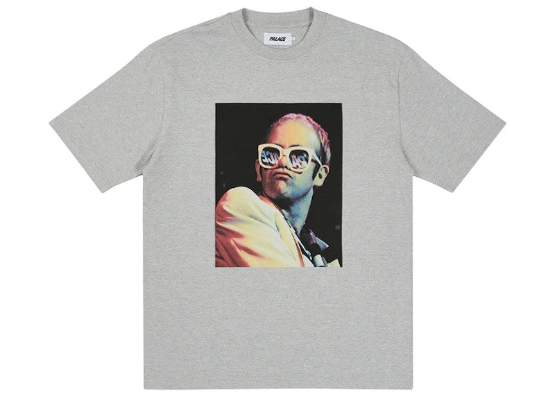 Palace Elton John Icon T-shirt Grey Marl