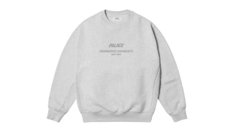 Palace Engineered Garments Crew Grey Marl