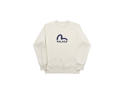 Palace Evisu Reversible Crew Ecru