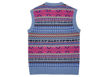 Palace Fairisle Knit Vest Purple