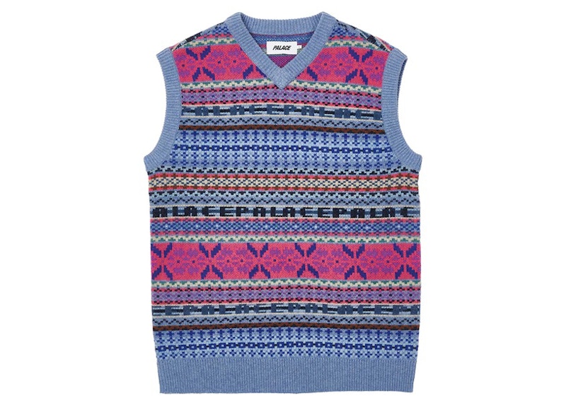 Palace Fairisle Knit Vest Purple