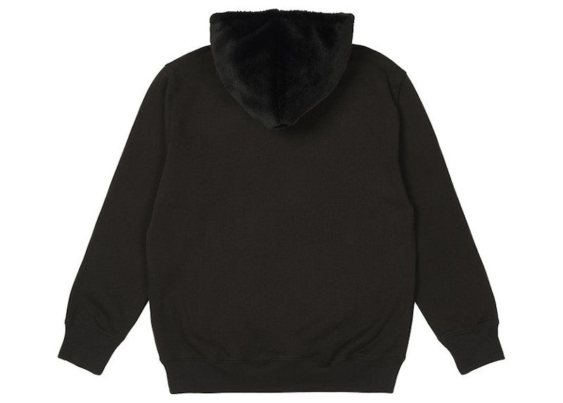 Palace Faux Fur Hood Black/Black