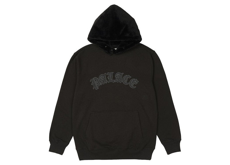 Palace Faux Fur Hood Black/Black