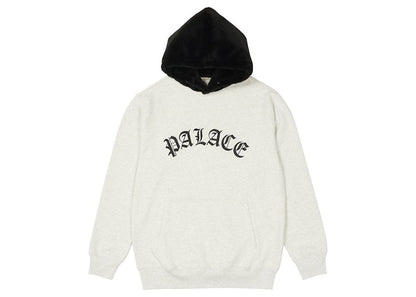 Palace Faux Fur Hood Grey Marl/Black