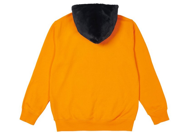 Palace Faux Fur Hood Orange/Blue