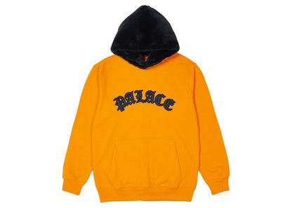 Palace Faux Fur Hood Orange/Blue