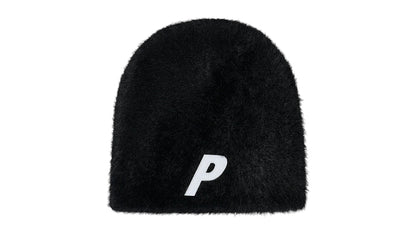 Palace Faux Mohair P Nein Cuff Beanie Black