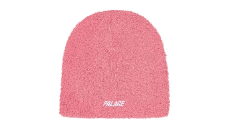 Palace Faux Mohair P Nein Cuff Beanie Posh Pink
