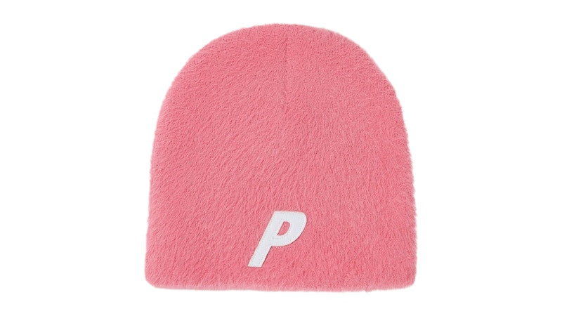 Palace Faux Mohair P Nein Cuff Beanie Posh Pink