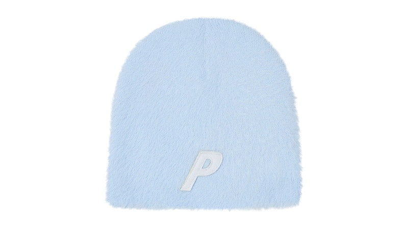 Palace Faux Mohair P Nein Cuff Beanie Skyline Blue