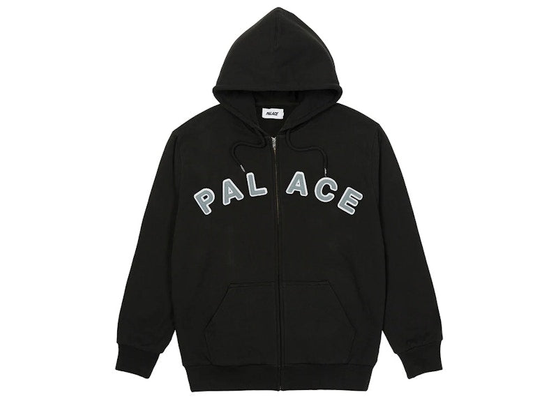 Palace Felt Letters Zip Hood Black