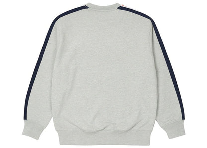 Palace Flag Stripe Crew Grey Marl