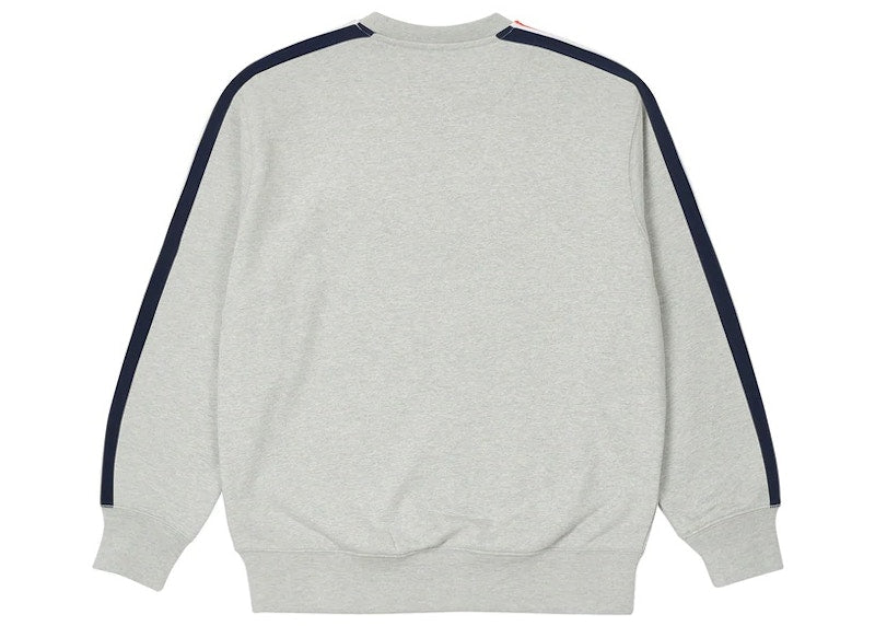 Palace Flag Stripe Crew Grey Marl