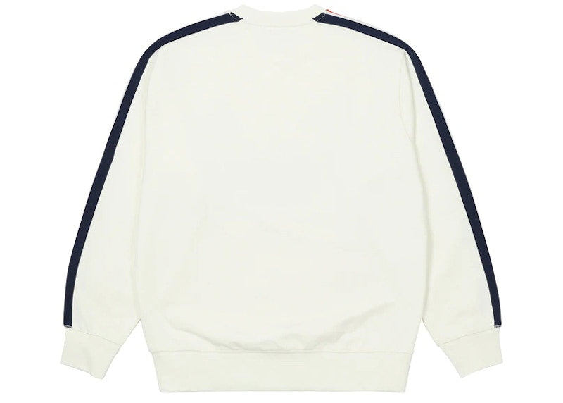 Palace Flag Stripe Crew White