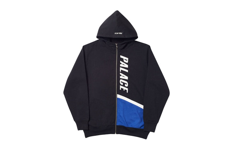 Palace Flaggo Zip Hood Black/White/Blue
