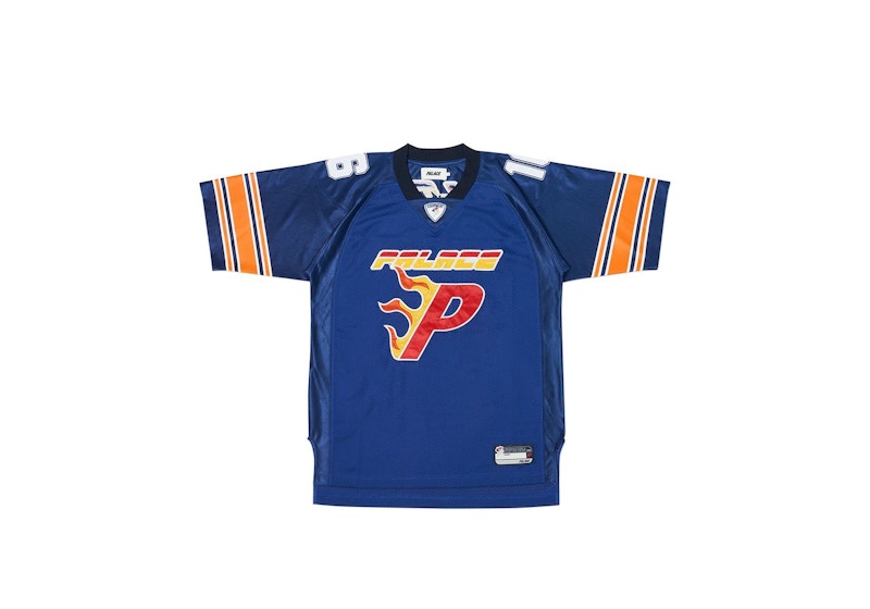 Palace Flaming P American Football Jersey Blue