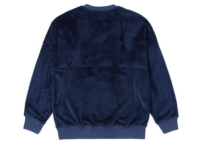Palace Fleece Pocket Drop Shoulder Crew Blue