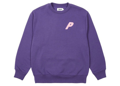Palace Fleece Tri-Ferg Crew Perfect Purple