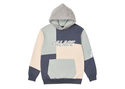 Palace Fleeced Hood Blue/Peach