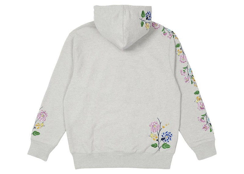 Palace Flower Stitch Hood Grey Marl