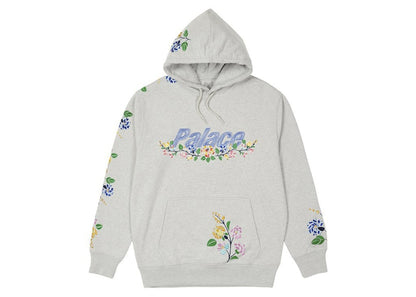 Palace Flower Stitch Hood Grey Marl
