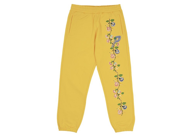 Palace Flower Stitch Joggers Yellow