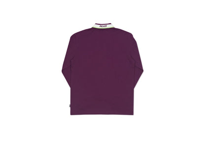 Palace Fluro L/S Polo Purple/White