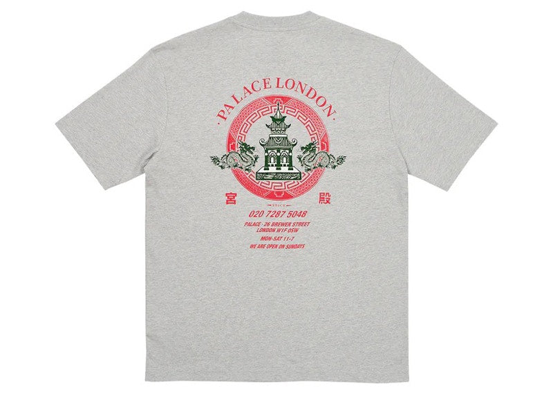 Palace Fortunate T-Shirt Grey Marl