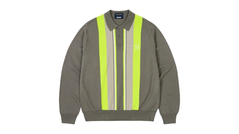 Palace Fred Perry Long Sleeve Knitted Shirt Feather